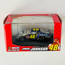 2007 Hasbro Winners Circle NASCAR 1:87 Jimmie Johnson 48 Lowe's Chevrolet Monte Carlo SS azul con plata Llantas Goodyear
