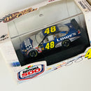 2009 Hasbro Winners Circle NASCAR 1:87 Daytona 500 Jimmie Johnson 48 Lowe's Chevrolet Impala SS azul con plata Llantas Goodyear