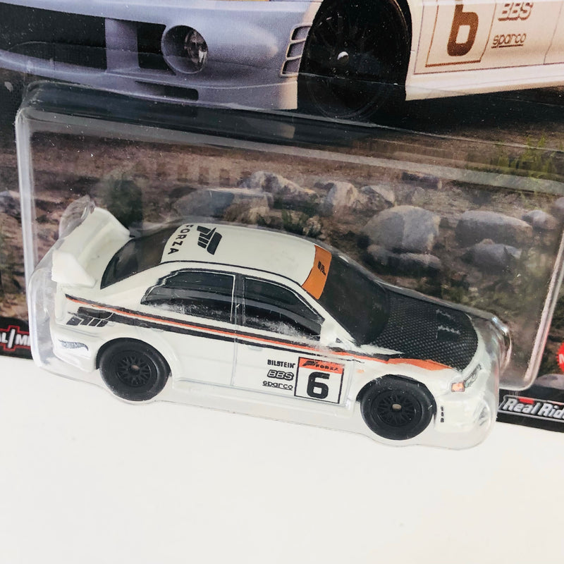 2022 Hot Wheels Premium Entertainment Forza Horizon 5 Mitsubishi Lancer Evolution VI blanco Llantas de Goma RR