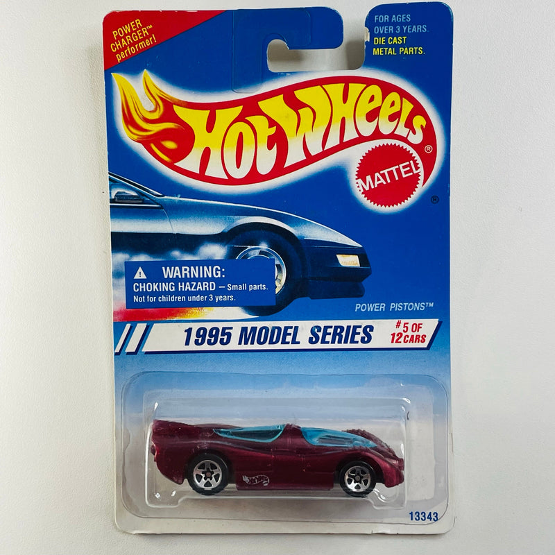 1995 Hot Wheels Model Series Power Pistons rojo 5SP Primera Edición