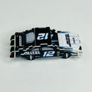 2002 Press Pass NASCAR Punch Out Kit Armable Ryan Newman 12 Alltel Dodge Charger negro Llantas Goodyear