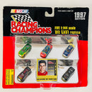 1997 Racing Champions NASCAR 1:144 Set de 5 - Chad Little 97 John Deere, Jeff Gordon 24 DuPont, Robby Gordon 40 Team Sabco, Ernie Irvan 28 Havoline, Brett Bodine 11 Close Call