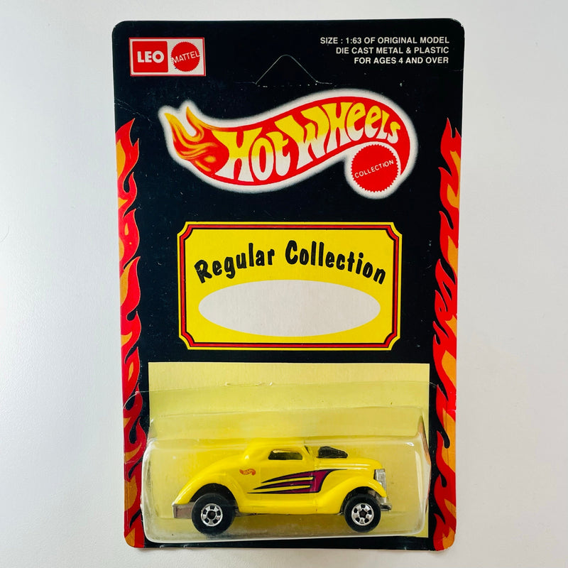 1997 Hot Wheels LEO Mattel Regular Collection Neet Streeter 36 Ford Coupe amarillo BW base ZAMAC - Hecho en la India