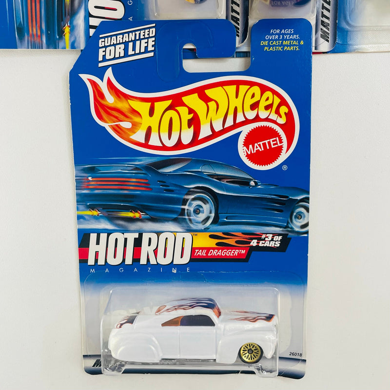 2000 Hot Wheels Hot Rod Magazine Series Colección Set de 4 - Phaeton, Track T, Tail Dragger 41 Ford Coupe, 33 Ford Roadster
