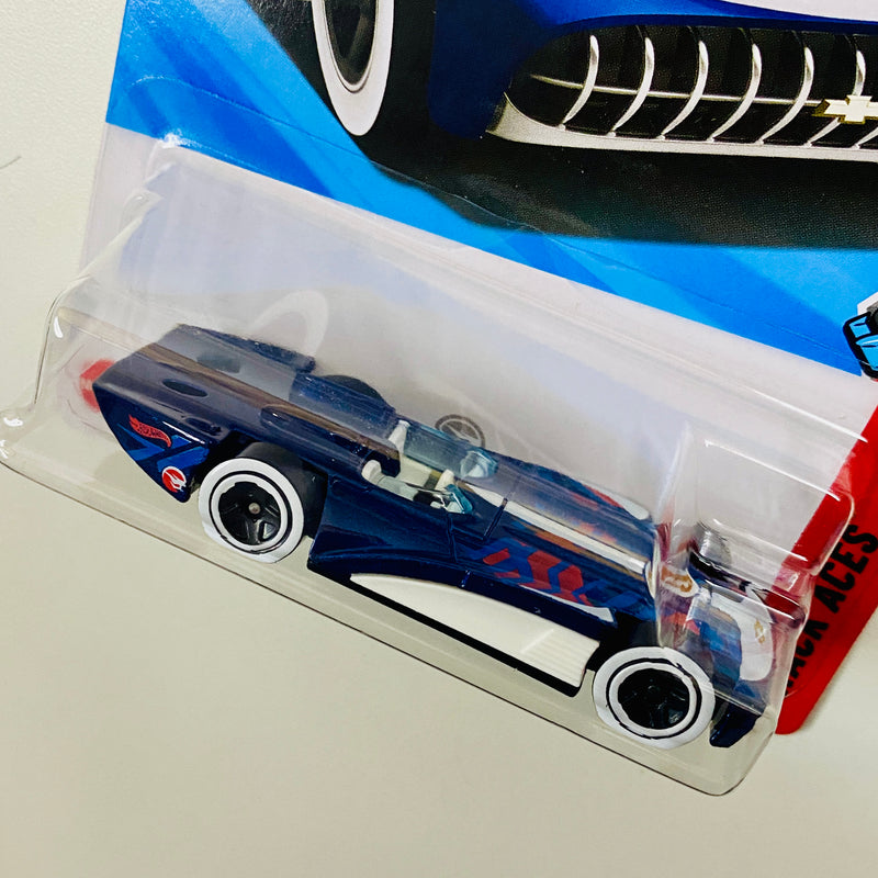 2025 Hot Wheels Treasure Hunt Track Aces Chevroletor azul metálico 5SP