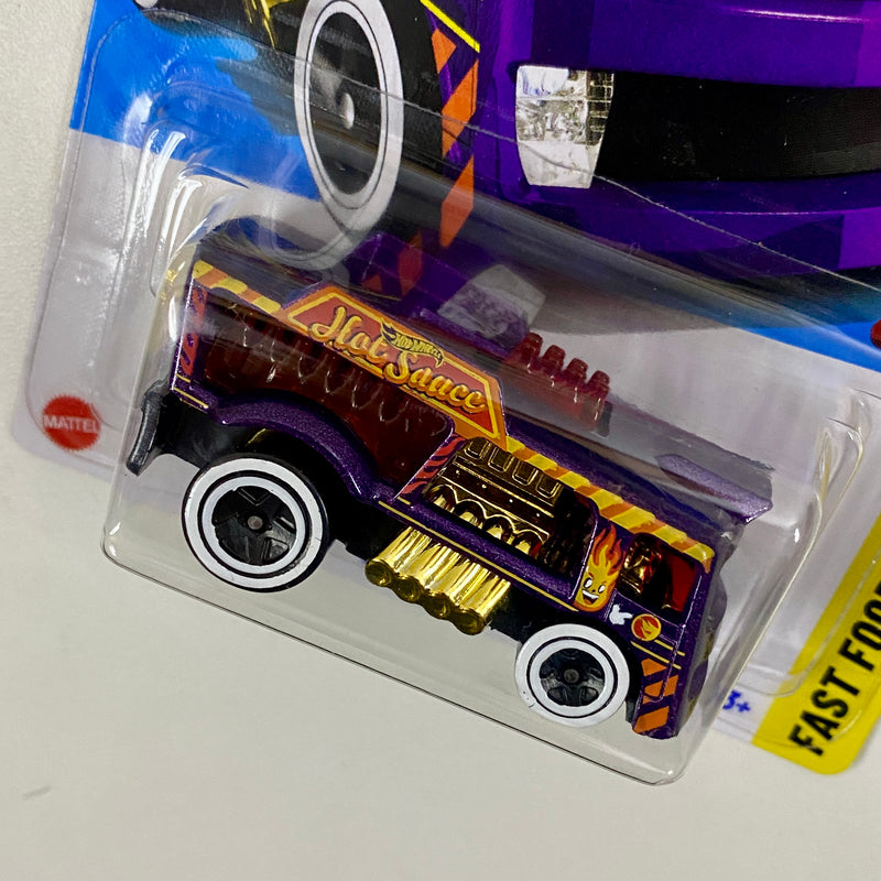 2025 Hot Wheels Treasure Hunt NETFLIX Let's Race Fast Foodie Chill Mill morado metálico 5SP