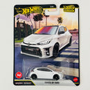 2026 Hot Wheels Premium Boulevard Toyota GR Yaris blanco Llantas de Goma RR Primera Edición