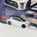 2026 Hot Wheels Premium Boulevard Toyota GR Yaris blanco Llantas de Goma RR Primera Edición