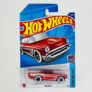2022 Hot Wheels Chevy Bel Air 57 Chevy rojo 5SP
