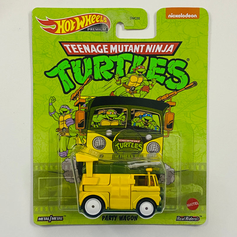 2023 Hot Wheels Premium Entertainment Teenage Mutant Ninja Turtles Tortugas Ninja TMNT Party Wagon amarillo Llantas de Goma RR