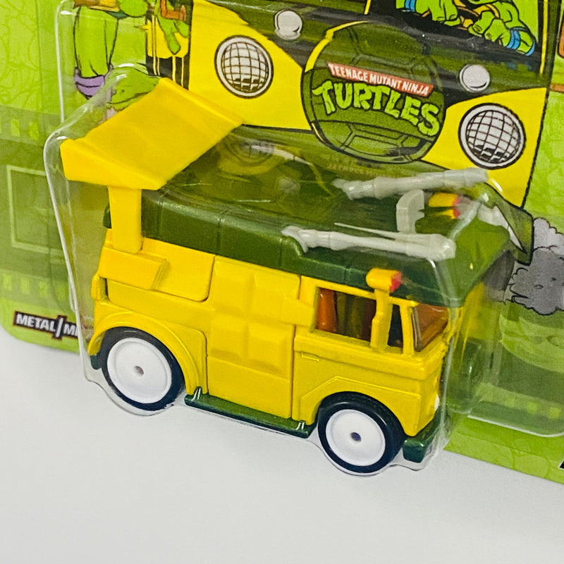 2023 Hot Wheels Premium Entertainment Teenage Mutant Ninja Turtles Tortugas Ninja TMNT Party Wagon amarillo Llantas de Goma RR