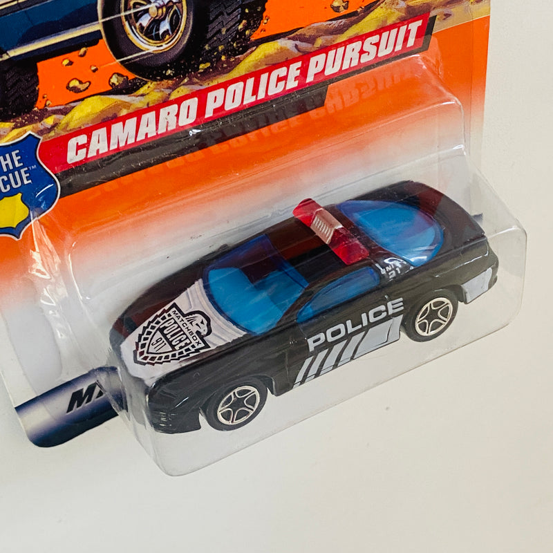 1998 Matchbox To The Rescue 1993 Chevrolet Z28 Camaro Police Pursuit 27 negro