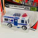 2001 Matchbox Rescue Squad Police Mobile Command Center 44 blanco Primera Edición