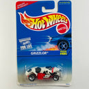 1996 Hot Wheels Grizzlor 484 blanco con negro 5SP