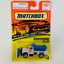 1996 Matchbox Chevrolet Highway Maintenance 45 blanco con azul - Detalle Burbuja