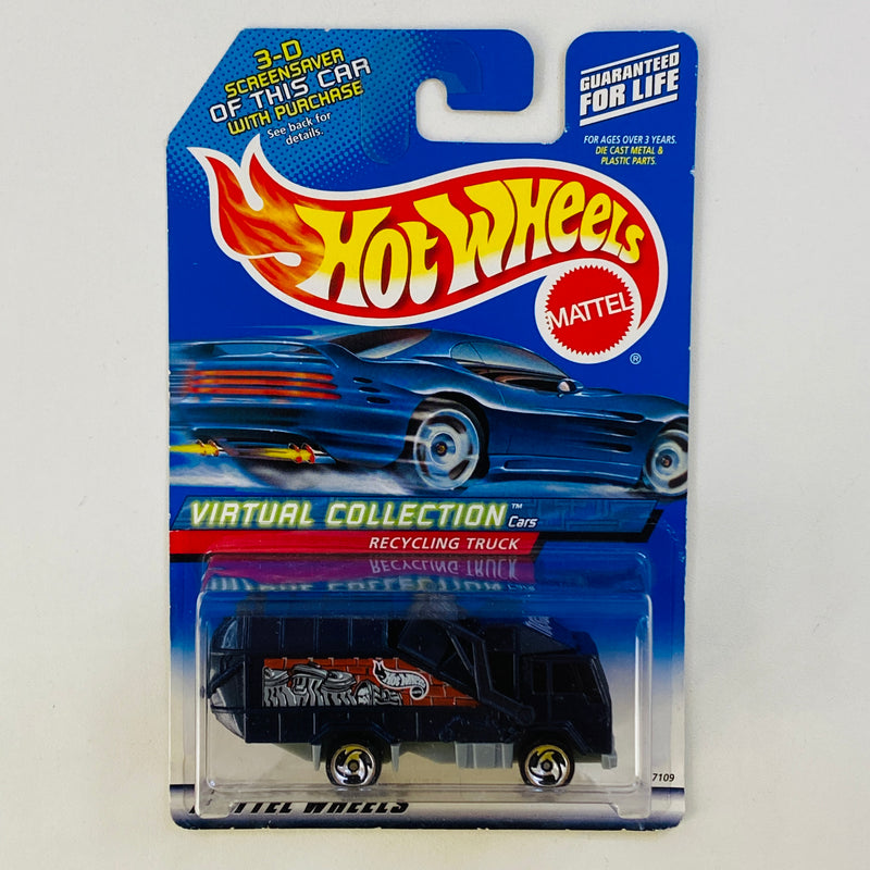 2000 Hot Wheels Virtual Collection Recycling Truck negro SB