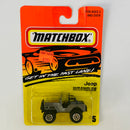1996 Matchbox Jeep Wrangler 5 gris