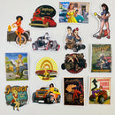 Set de 14 Stickers de Carros Hot Rods Vintage