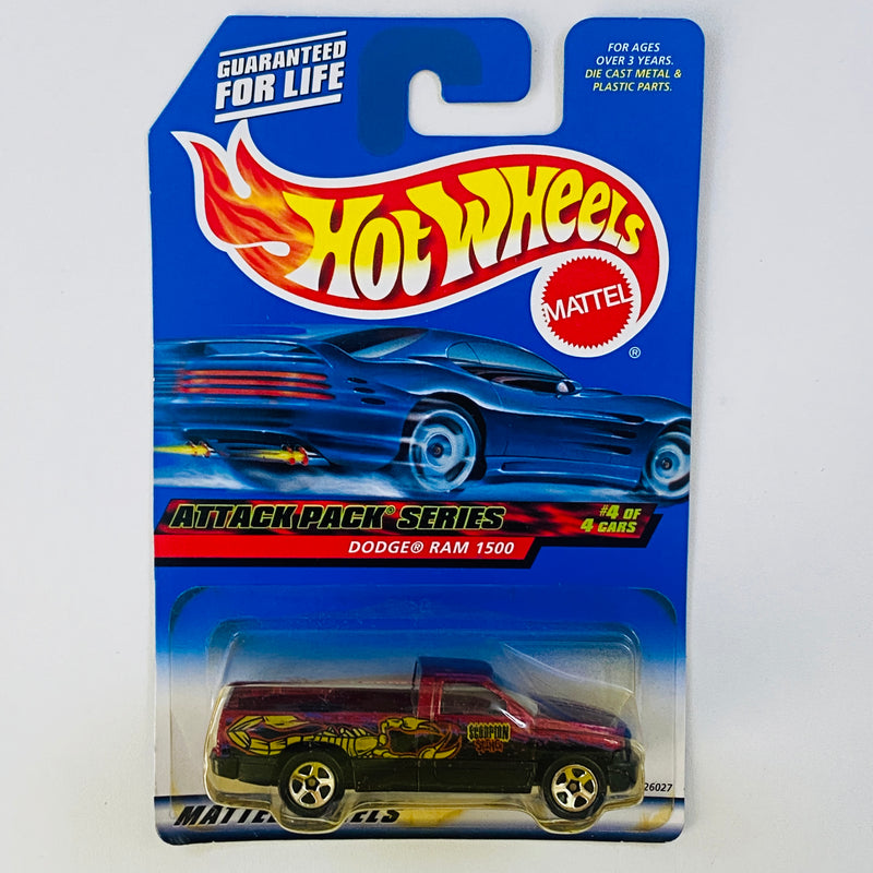 2000 Matchbox Attack Pack Series Dodge Ram 1500 rojo metálico 5SP