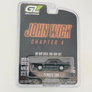 2025 Greenlight Hollywood John Wick Chapter 4 Plymouth Cuda negro Llantas de Goma