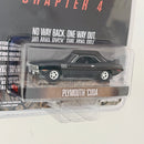 2025 Greenlight Hollywood John Wick Chapter 4 Plymouth Cuda negro Llantas de Goma