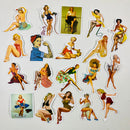 Set de 19 Stickers de Chicas Pin-Up Vintage