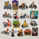 Set de 17 Stickers de Motos Chopper Biker
