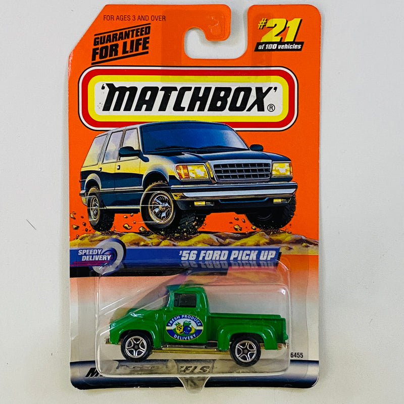 1999 Matchbox Speedy Delivery 56 Ford Pick Up 21 verde