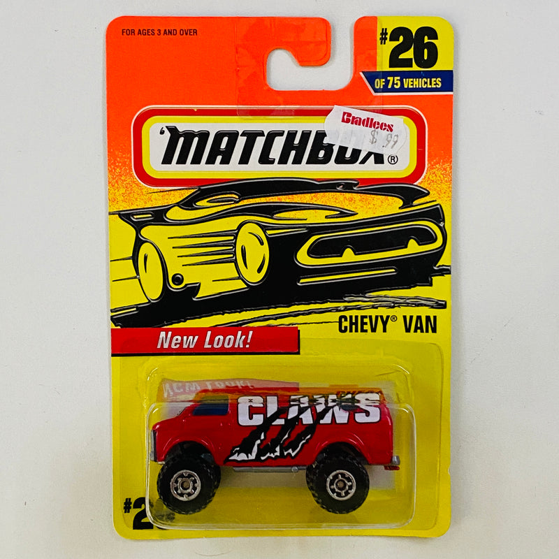 1997 Matchbox Chevy Van 26 rojo