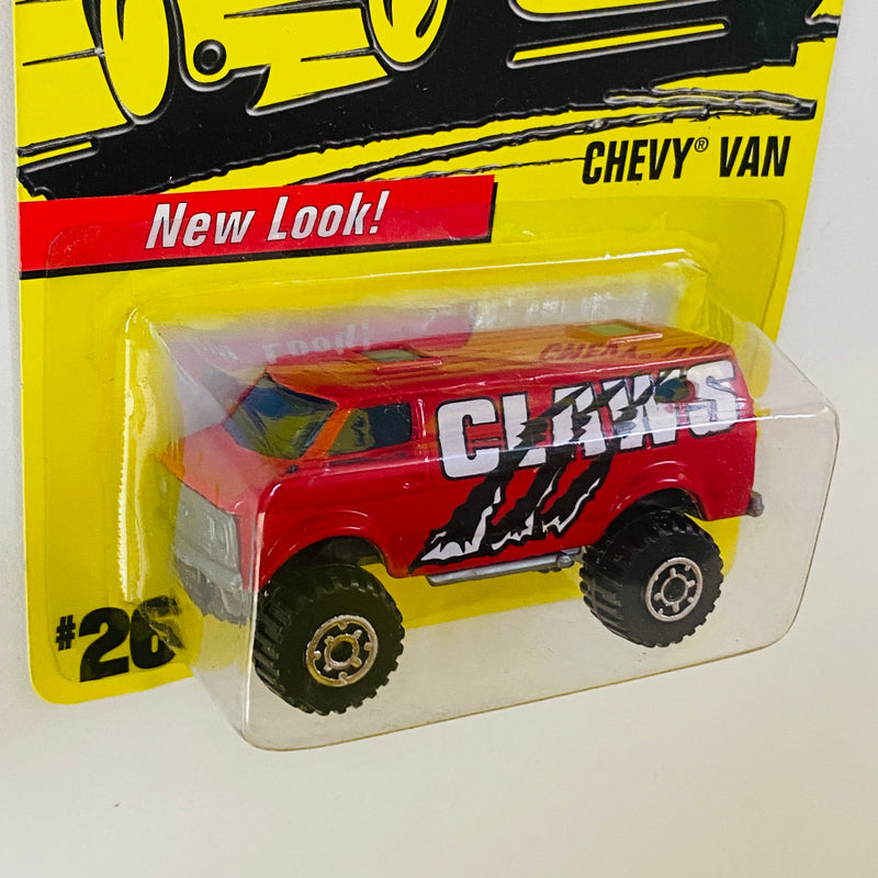 1997 Matchbox Chevy Van 26 rojo