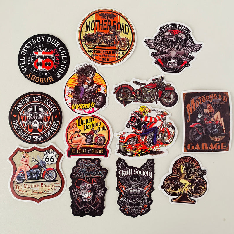 Stickers de Motos Custom y Cultura Biker Serie 4  – Precio Unitario