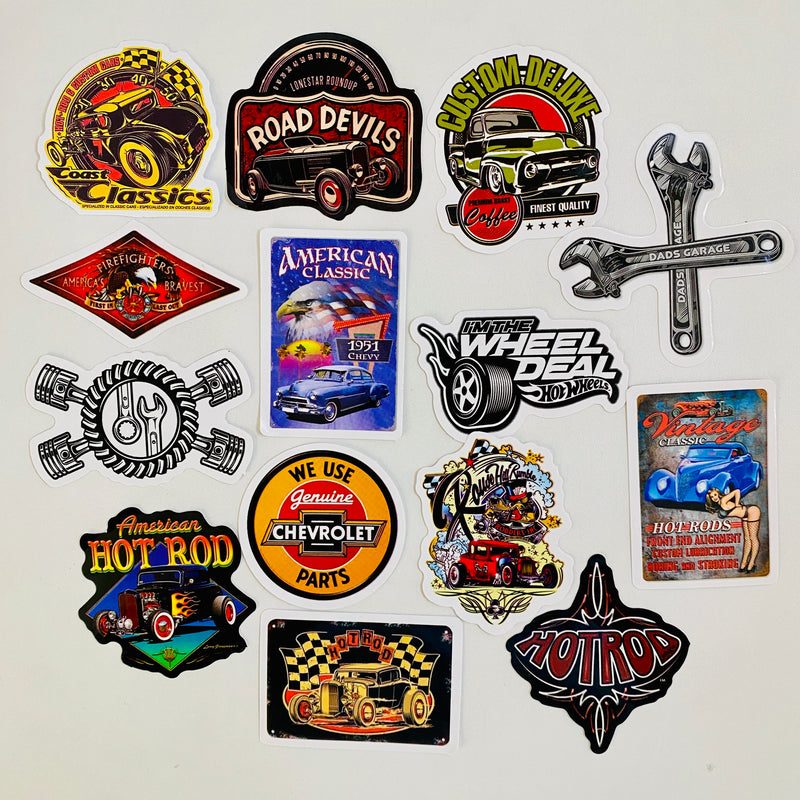 Stickers de Carros Hot Rods y Autos Clásicos Vintage Serie 3 - Precio Unitario