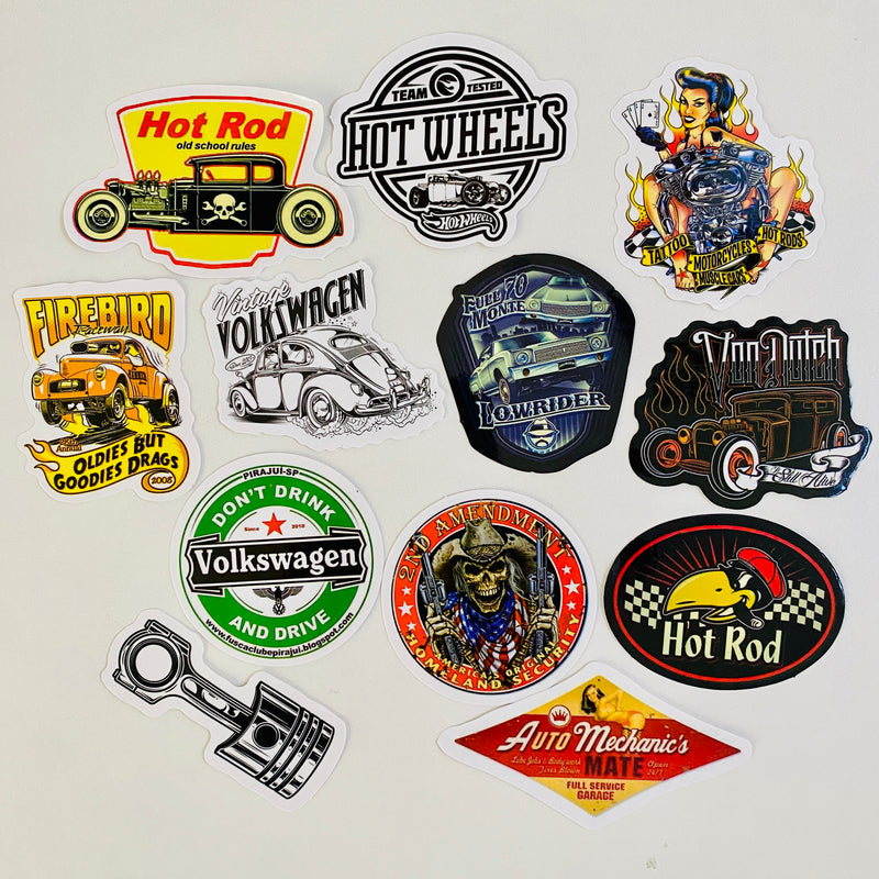 Stickers de Carros Hot Rods y Garaje de Autos Custom Serie 1 - Precio Unitario