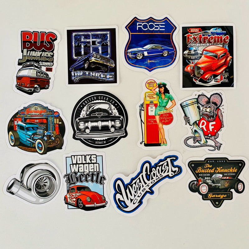 Stickers de Carros Hot Rods y Garaje de Autos Custom Serie 2 - Precio Unitario