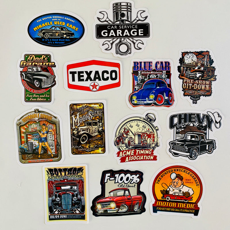 Stickers de Carros Hot Rods y Garaje de Autos Custom Serie 4 - Precio Unitario