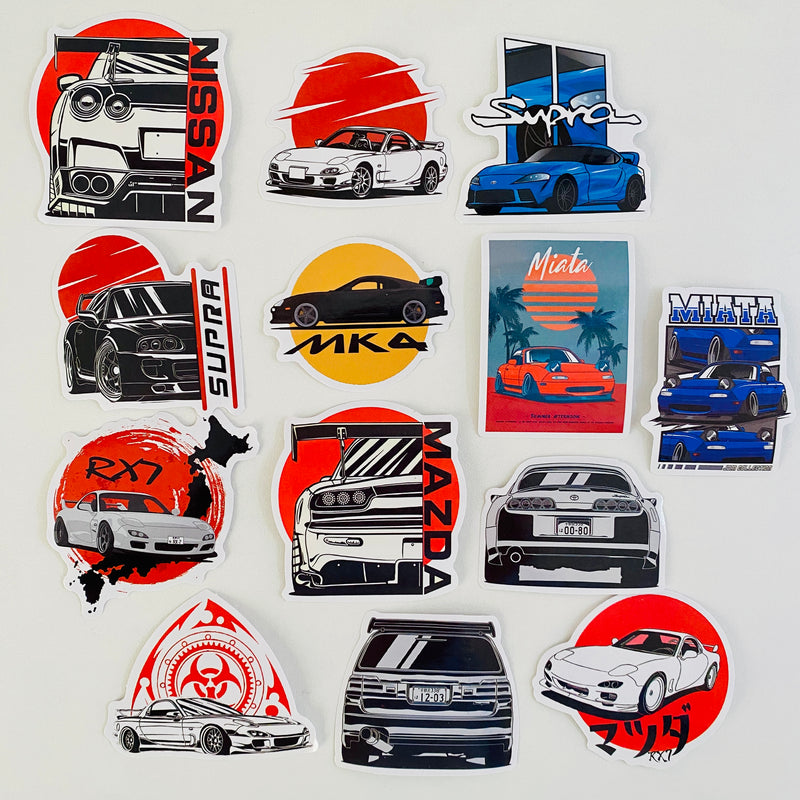 Stickers de Carros JDM y Autos Japoneses Serie 1 - Precio Unitario