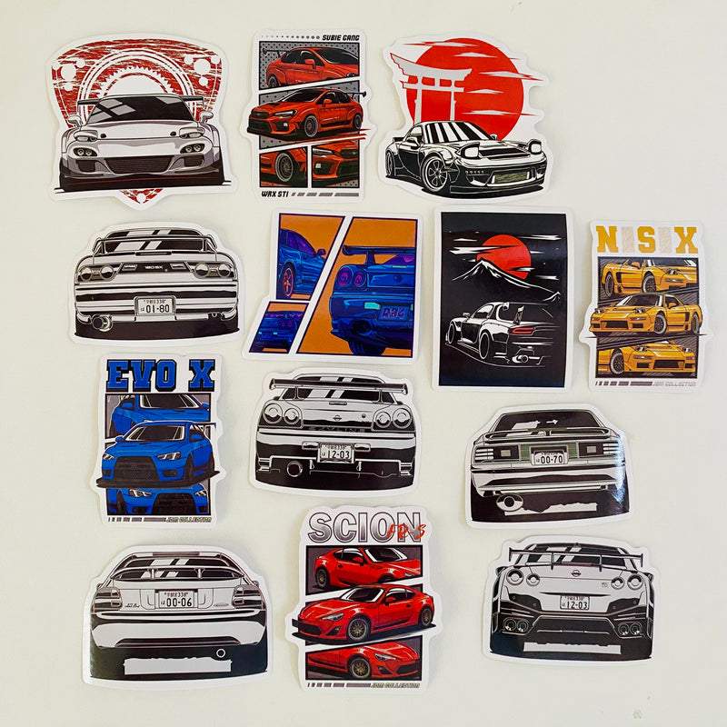 Stickers de Carros JDM y Autos Japoneses Serie 4 - Precio Unitario