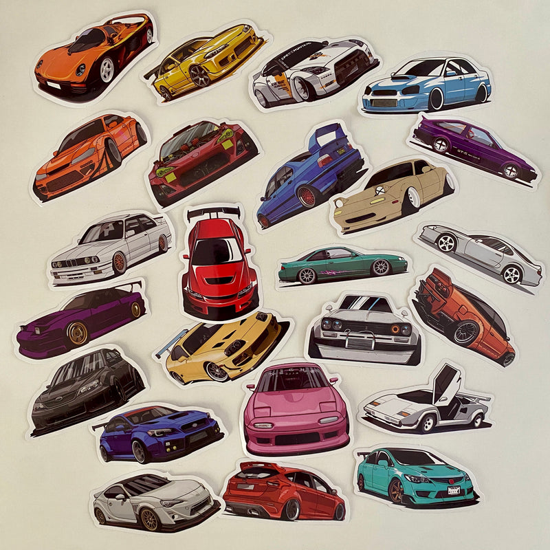 Stickers de Carros Serie 1 - Precio Unitario