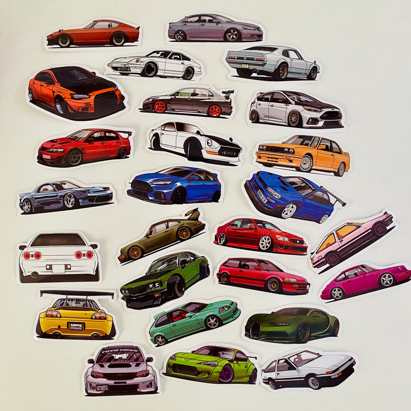 Stickers de Carros Serie 3 - Precio Unitario