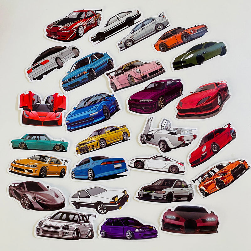 Stickers de Carros Serie 4 - Precio Unitario
