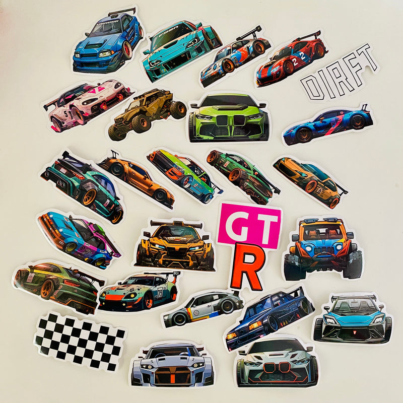 Stickers de Carros Deportivos Serie 1 - Precio Unitario