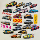 Set de 25 Stickers de Carros Deportivos