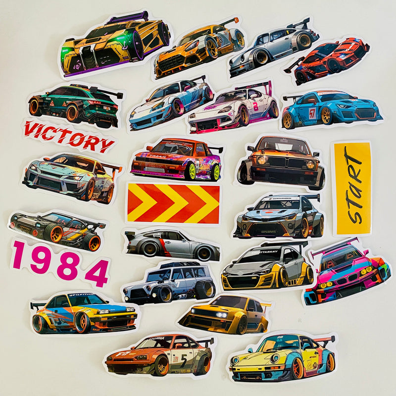 Stickers de Carros Deportivos Serie 2 - Precio Unitario