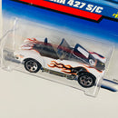 1999 Hot Wheels Shelby Cobra 427 S/C 1024 blanco 5SP base ZAMAC - Detalle Burbuja