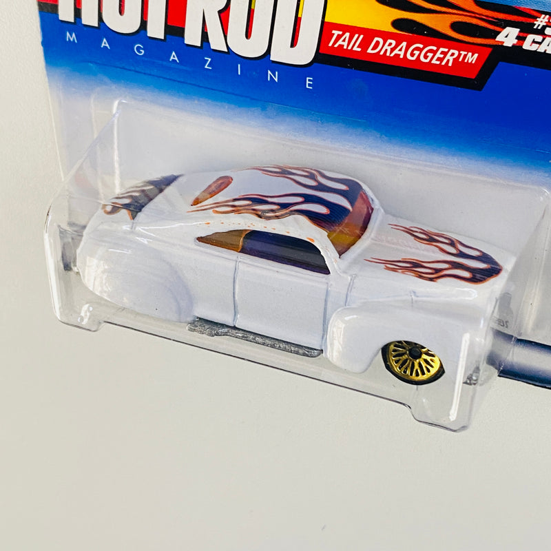 2000 Hot Wheels Hot Rod Magazine Tail Dragger 41 Ford Coupe blanco LW