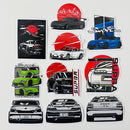 Set de 10 Stickers de Carros JDM y Autos Japoneses