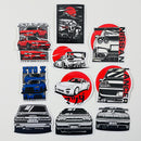 Set de 10 Stickers de Carros JDM y Autos Japoneses