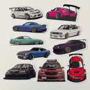 Set de 10 Stickers de Carros Deportivos