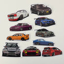 Set de 10 Stickers de Carros Deportivos
