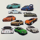 Set de 10 Stickers de Carros Deportivos